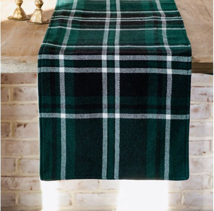 Green Tartan Table Runner