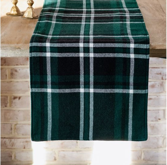 Green Tartan Table Runner