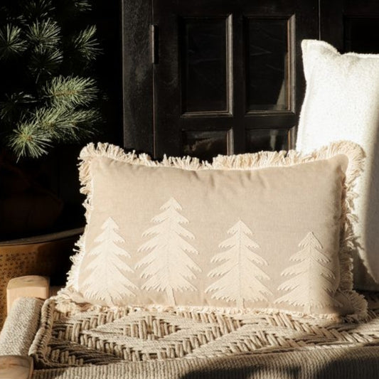 Neutral Tree Lumbar Pillow