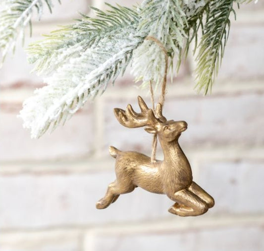Gold Flying Deer Ornament