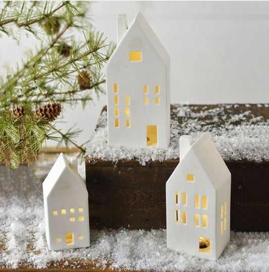 Light Up Holiday House Set of 3- StyleB