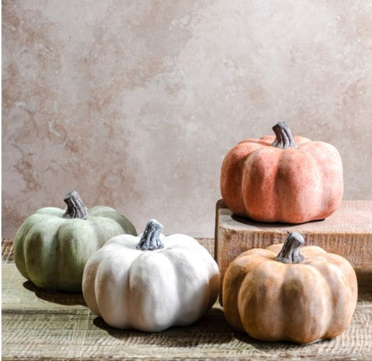 Small Ceramic Textured Fall Pumpkins