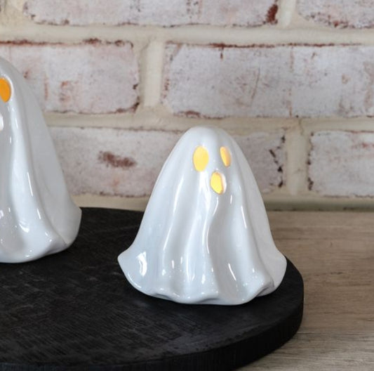 Small Ceramic Flowy LED Ghost