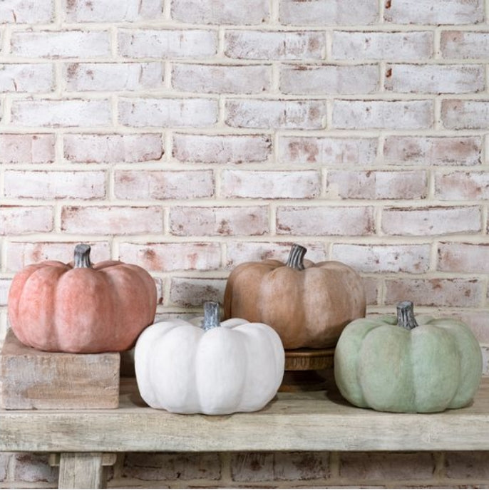 Large Ceramic Textured Fall Pumpkins