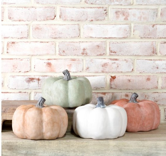 Medium Ceramic Textured Fall Pumpkins