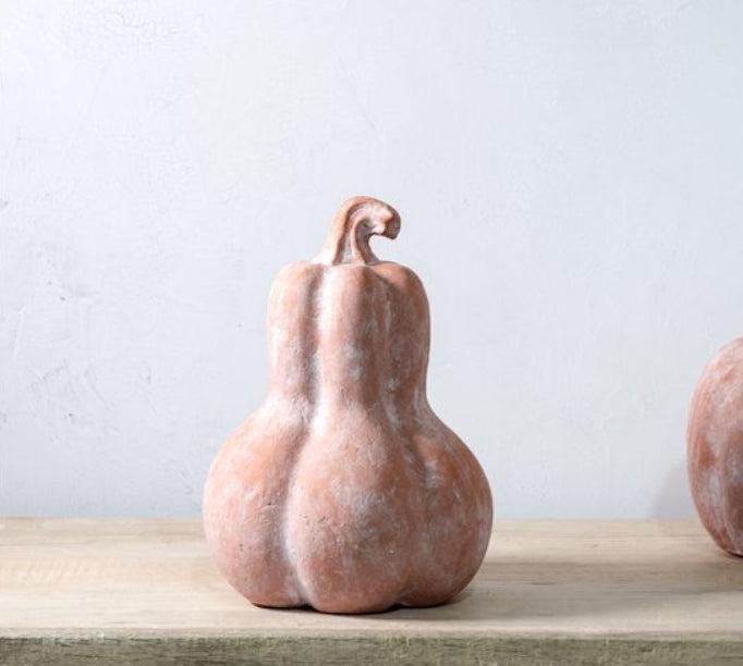 Large Orange Terracotta Gourd