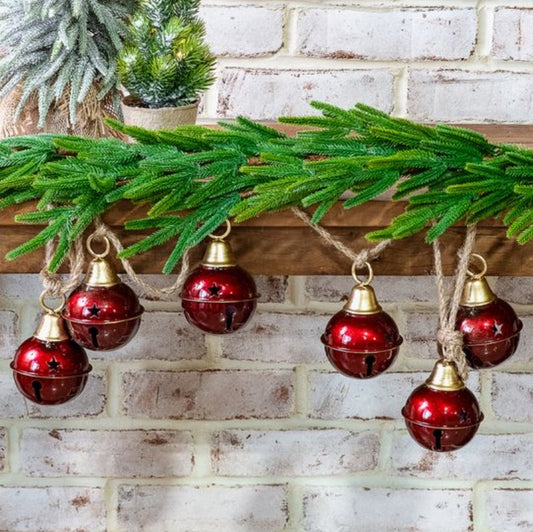 Burgundy Bell Garland- 54"