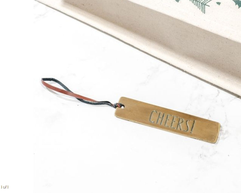 Cheers Metal Gift Tag