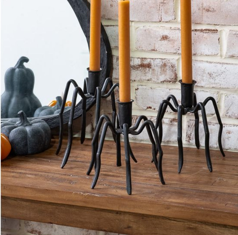 Spider Iron Taper Candle Holders- Assorted Sizes
