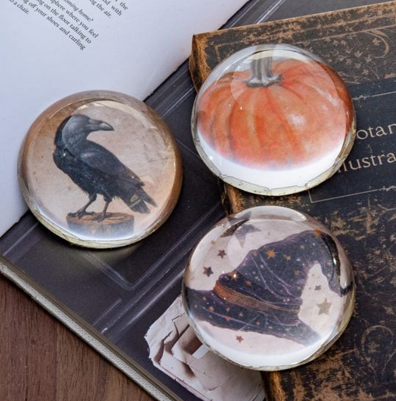 Halloween Icon Glass Paperweights- Assorted