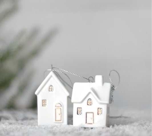 Mini Ceramic House Ornament