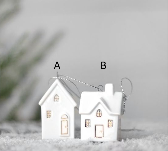 Mini Ceramic House Ornament