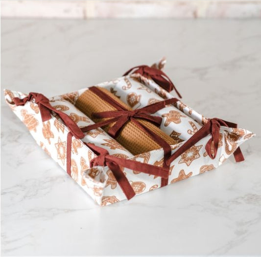 Gingerbread Tea Towel Hostess Set