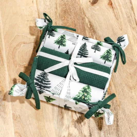 Merry Tree Tea Towel Hostess Set