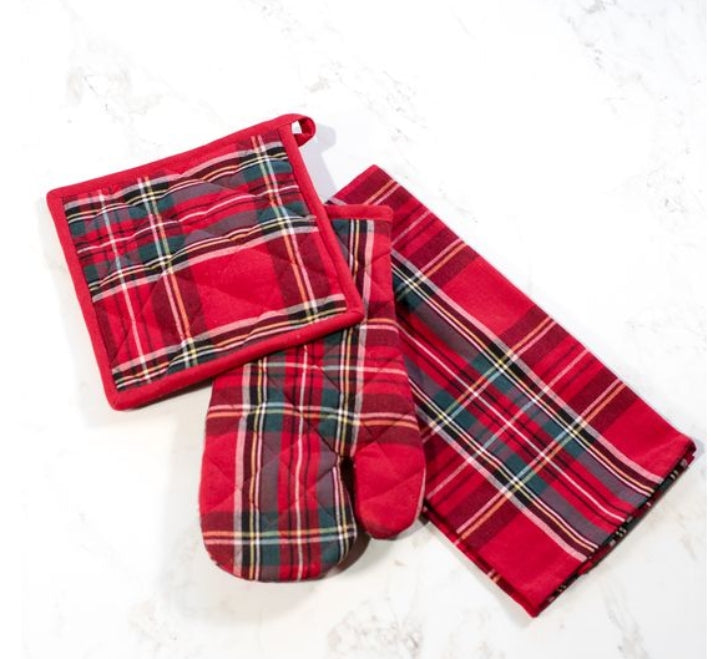 Tartan Plaid Kitchen Set
