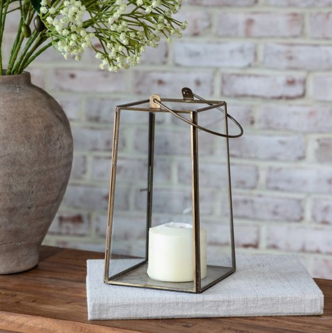 Large Glass & Iron Lantern