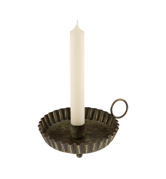 Pie Crust Old-World Candle Holder