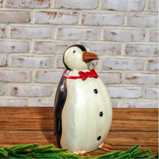 Whimsical Hand Painted Penguin