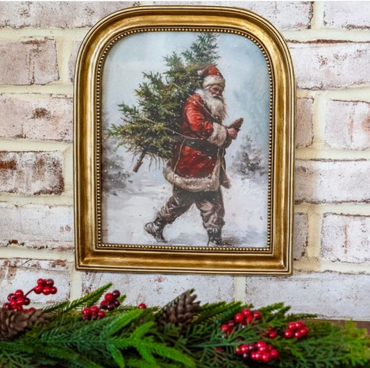 Vintage Santa Inspired Arch Frame Art