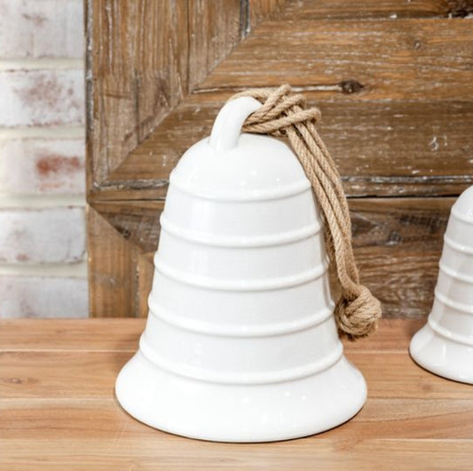 Large White Ceramic Bell