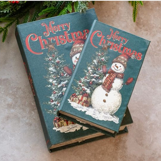 Merry Christmas Snowman Storage Books- Set of 2