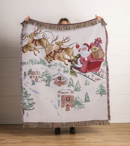 Classic Christmas Jacquard Blanket