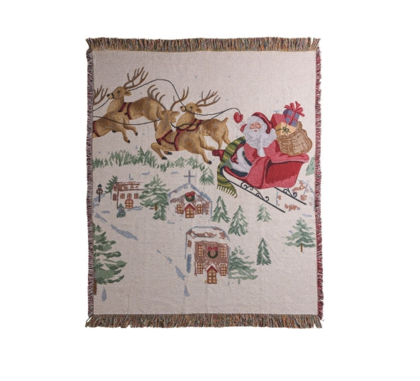 Classic Christmas Jacquard Blanket