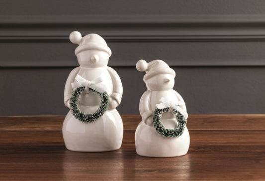 Stoneware Snowmen- Assorted Sizes