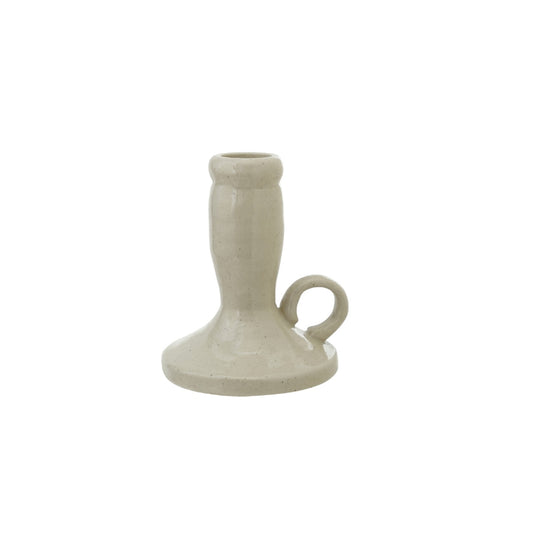 Cream Stoneware Chamberstick