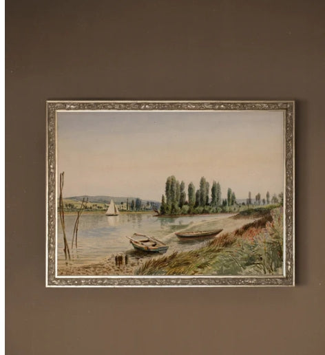 Peaceful Shores Silver Framed Art