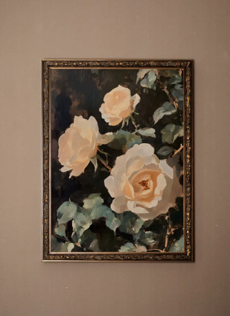 Velvet Roses Bronze Framed Art
