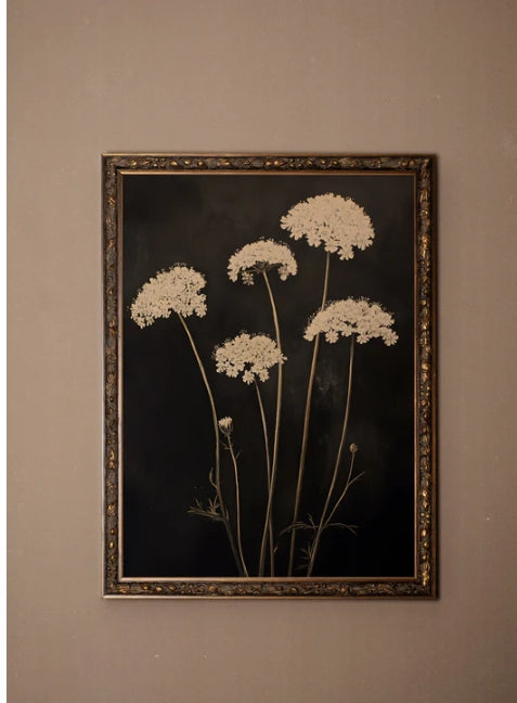 Midnight Florals Bronze Framed Art