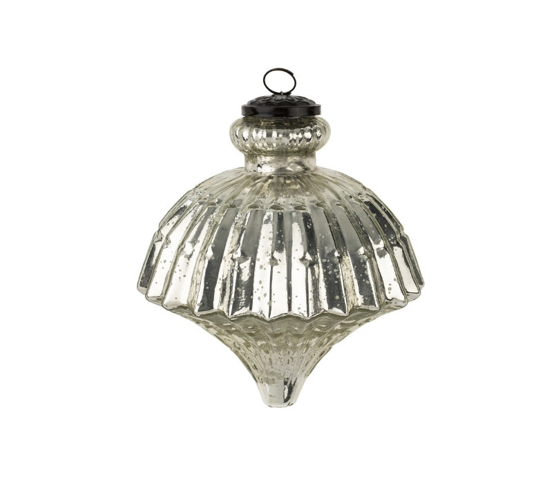 Giant Silver Glass Onion Ornament (S)