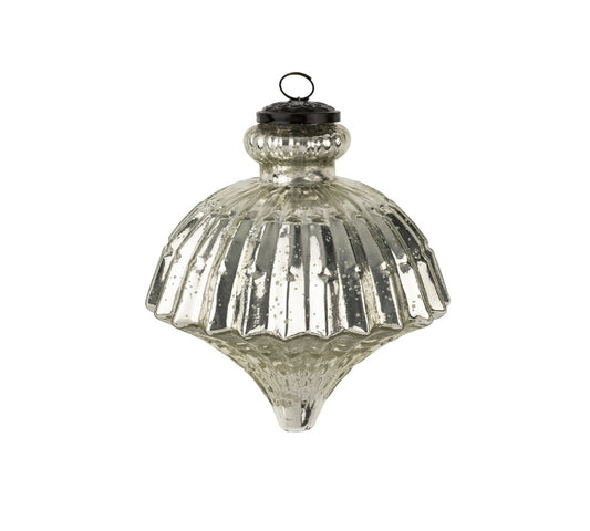 Giant Silver Glass Onion Ornament (S)