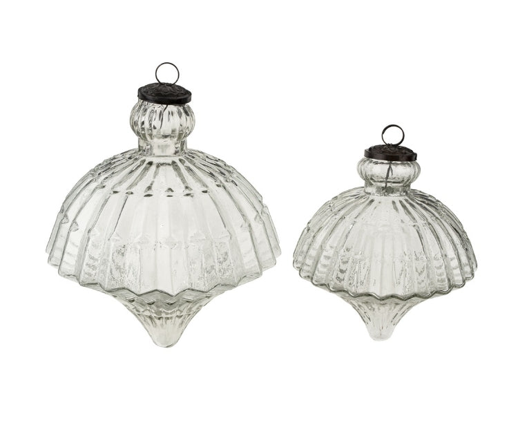 Giant Clear Glass Onion Ornament (L)