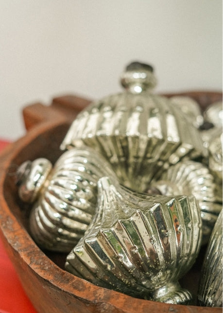 Giant Silver Teardrop Holiday Ornament (L)