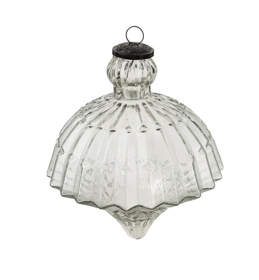 Giant Clear Glass Onion Ornament (L)