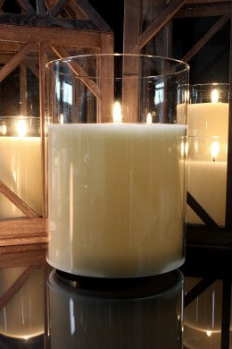 Oversized Ivory Battery Operated Pillar Candle- 6" x 10"