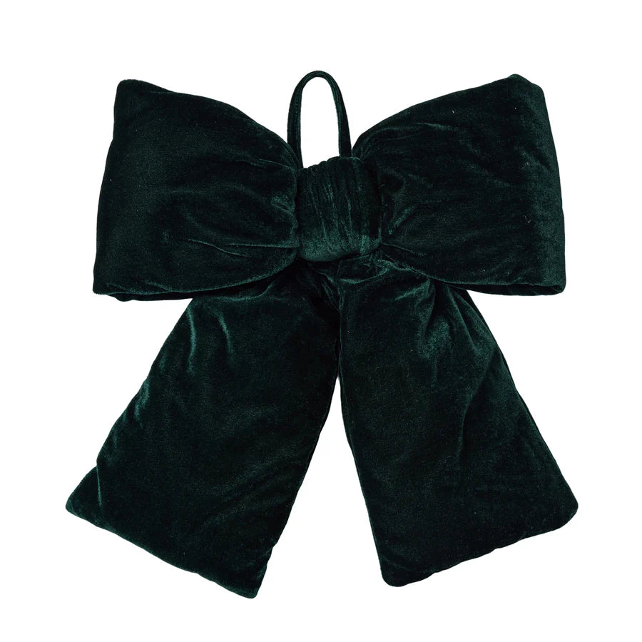Green Velvet Oversized Stuffed Bow