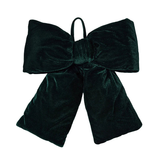 Green Velvet Oversized Stuffed Bow
