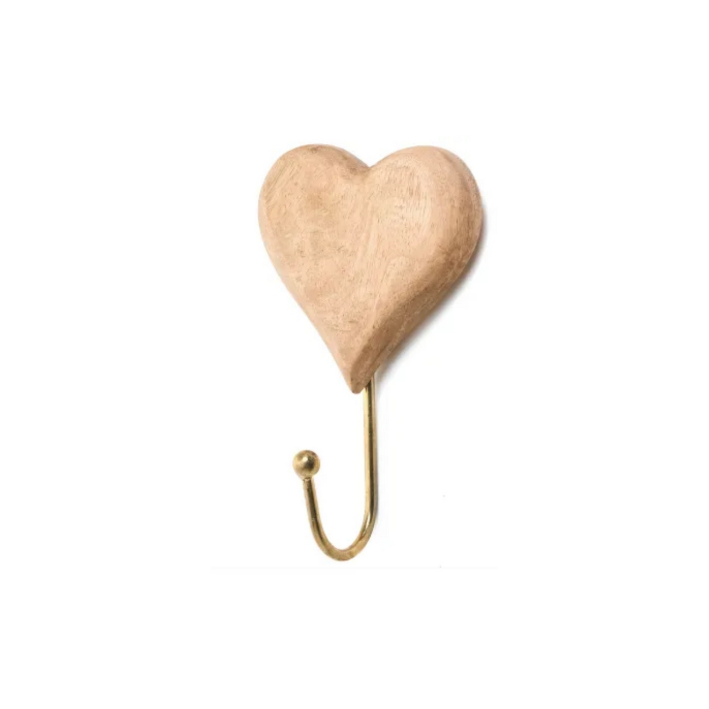 Wood Heart Wall Hook