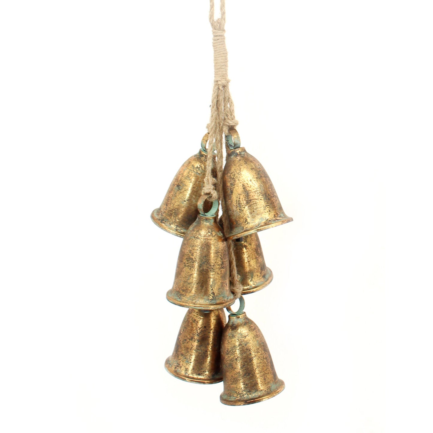 Bronze Patinaed Liberty Bells 6 Piece Cluster