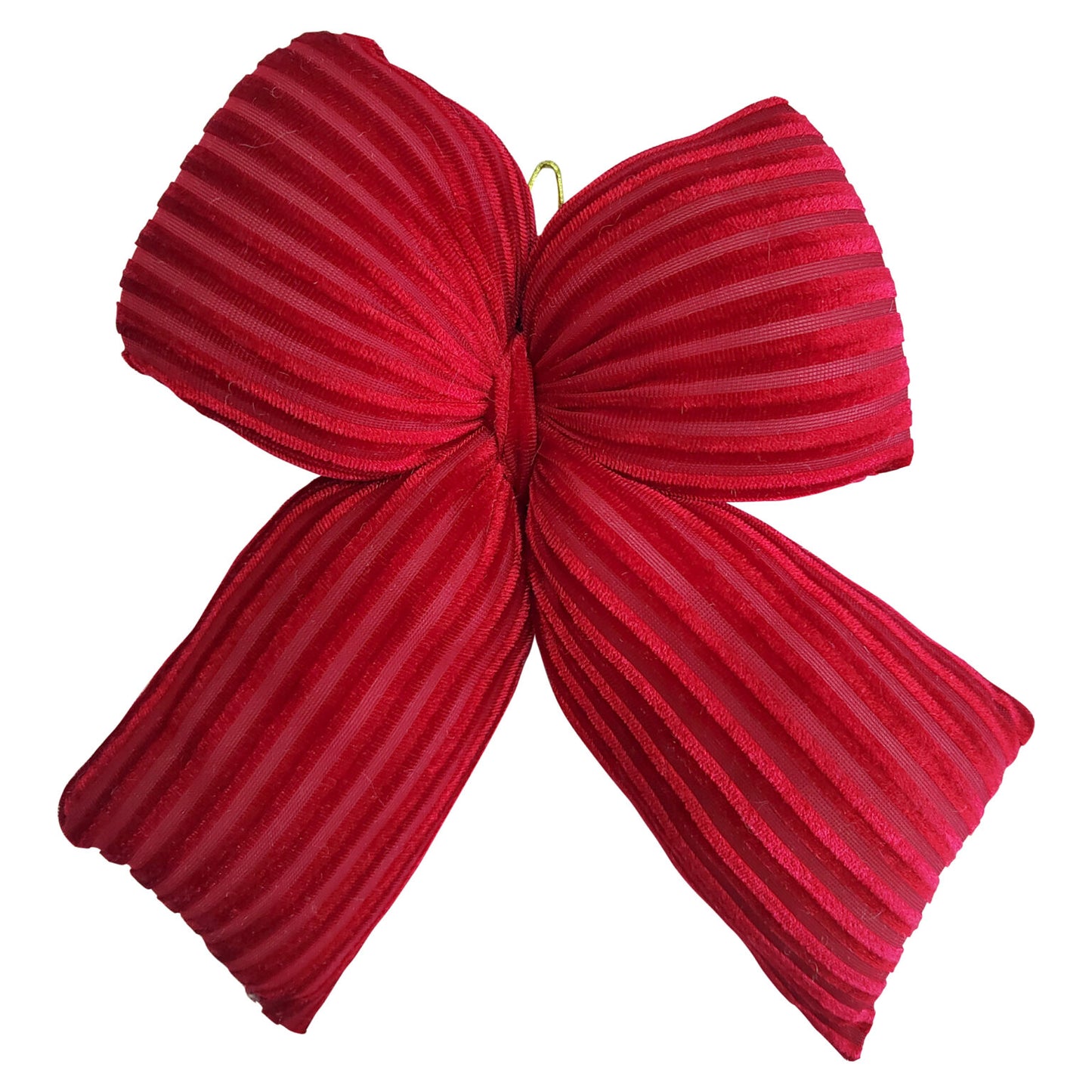 Large Velvet Red Puffy Bow