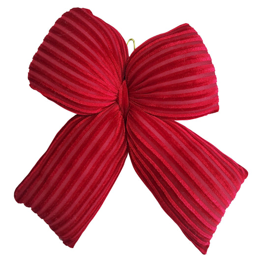 Large Velvet Red Puffy Bow