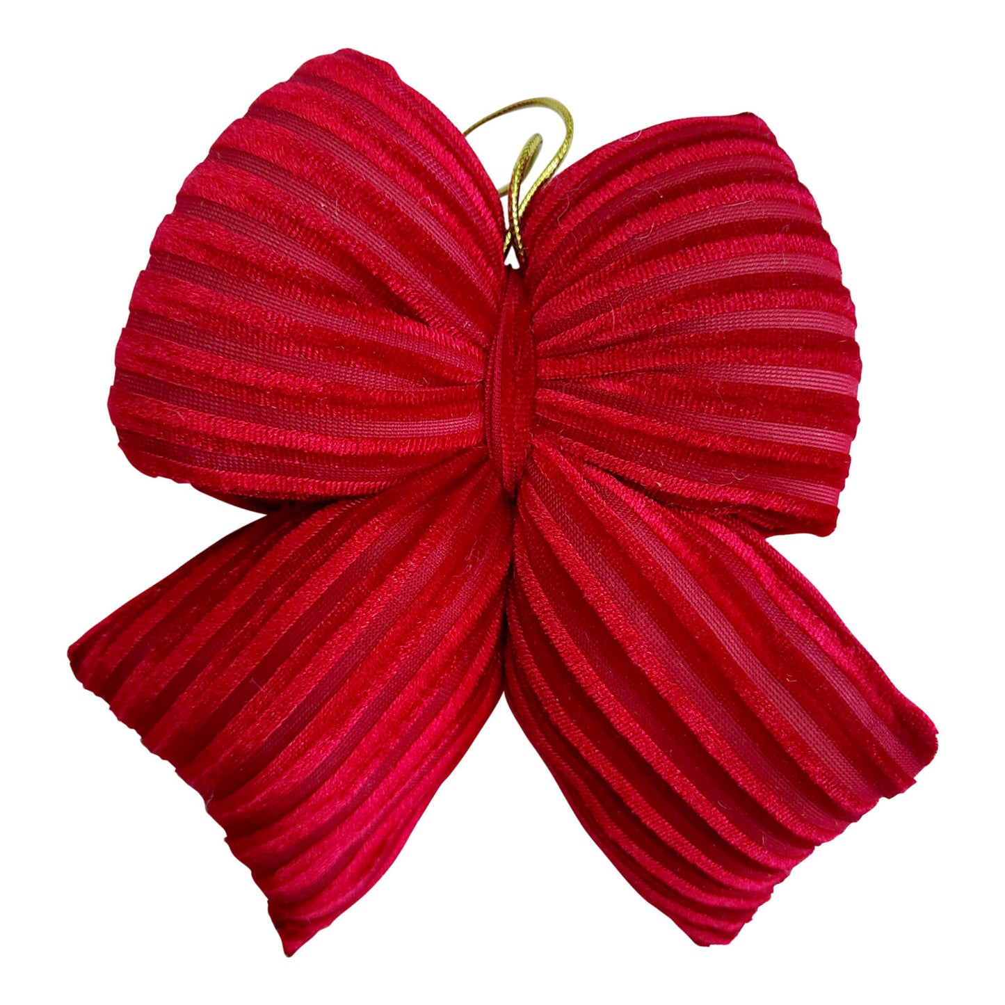 Small Velvet Red Puffy Bow