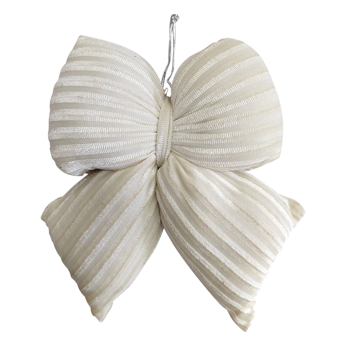 Small Velvet White Puffy Bow