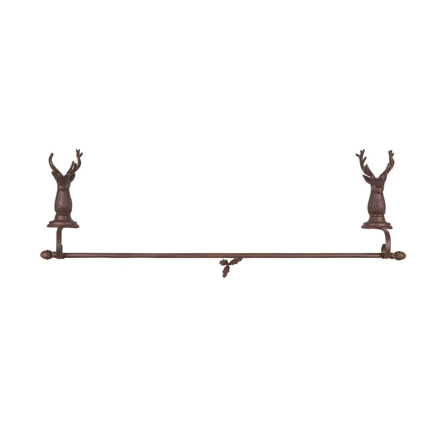 Iron Reindeer Stocking Holder Bar