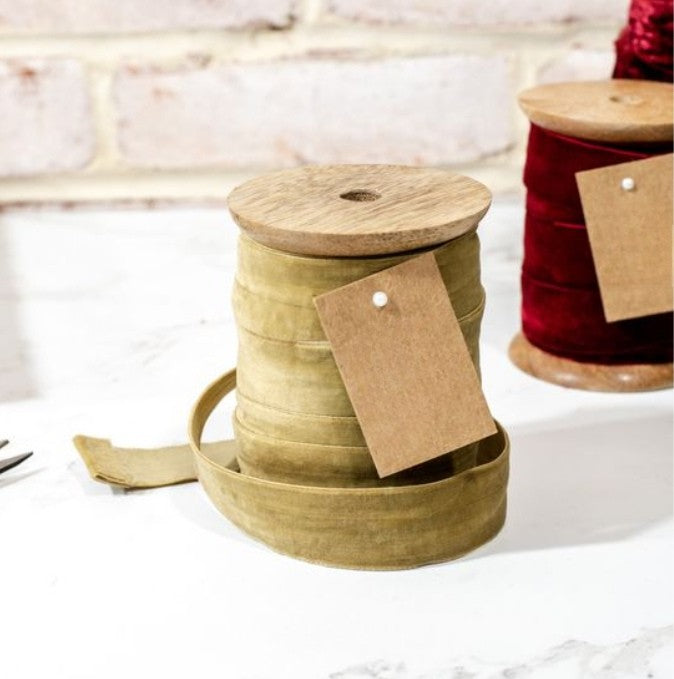 Gold Velvet Ribbon Spool
