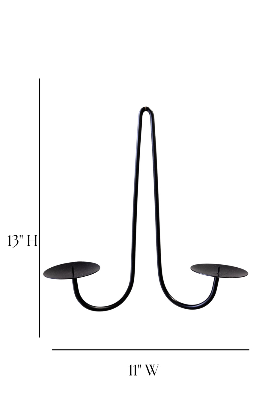 Black Iron Dual Candle Sconce