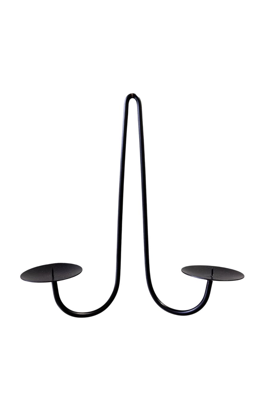 Black Iron Dual Candle Sconce